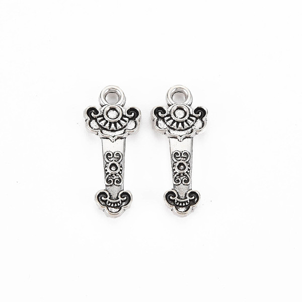 

PandaHall Tibetan Style Alloy Pendants, Cadmium Free & Lead Free, Antique Silver, 20.5x8.5x2mm, Hole: 1.8mm, about 1530pcs/1000g Alloy...