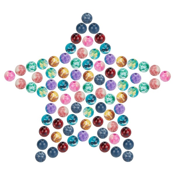 

PandaHall SUNNYCLUE 200Pcs DIY Natural & Dyed Ocean White Jade Beaded Stretch Bracelet Making Kits, Including 10 Colors Round Beads and Flat..., Multicolor