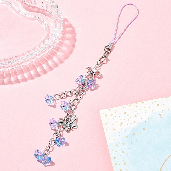 Flower Acrylic Glass Mobile Straps