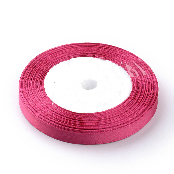 

PandaHall High Dense Single Face Satin Ribbon, Polyester Ribbons, Deep Pink, 1/4 inch(6~7mm), about 25yards/roll, 10rolls/group, about...