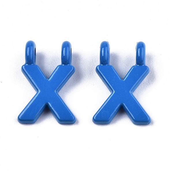 

PandaHall Spray Painted Alloy 2-Loop Link Pendants, Cadmium Free & Lead Free, Letter, Letter.X, 13.5x9x1.5mm, Hole: 2mm Alloy Word