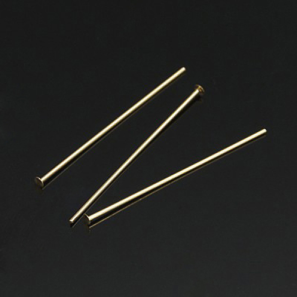 

PandaHall Yellow Gold Filled Flat Head Pins, 1/20 14K Gold Filled, Cadmium Free & Nickel Free & Lead Free, 19x0.5mm, 24 Gauge, Head: 1mm...