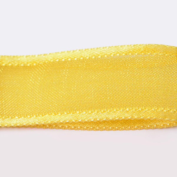 

PandaHall Polyester Organza Ribbon, for Gift, Party Decorate, Gold, 1 inch(25mm), about 100yards/roll Polyester None Gold
