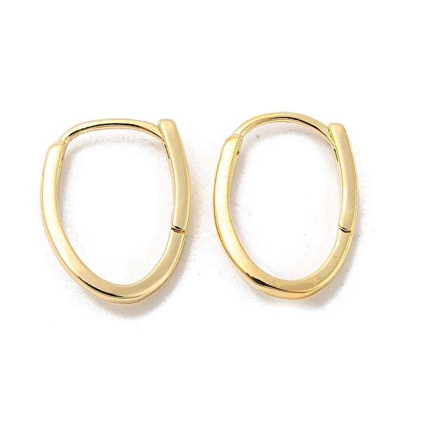 

PandaHall Brass Hoop Earrings, Oval, Light Gold, 18x2mm Brass Oval