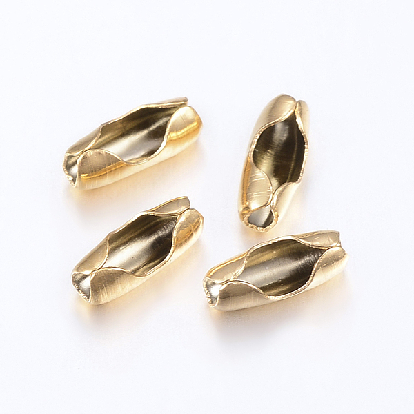 

PandaHall Ion Plating(IP) 304 Stainless Steel Ball Chain Connectors, Golden, 7x3mm, Hole: 1.5mm, Fit for 2mm ball chain 304 Stainless Steel