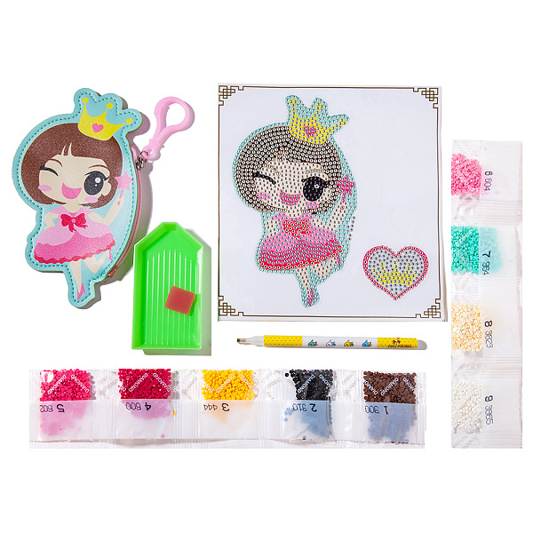 

PandaHall DIY Princess Purse Bag Diamond Painting Kits, Including Coin Purse, Digital Papers, Resin Rhinestones, Diamond Sticky Pen, Tray...