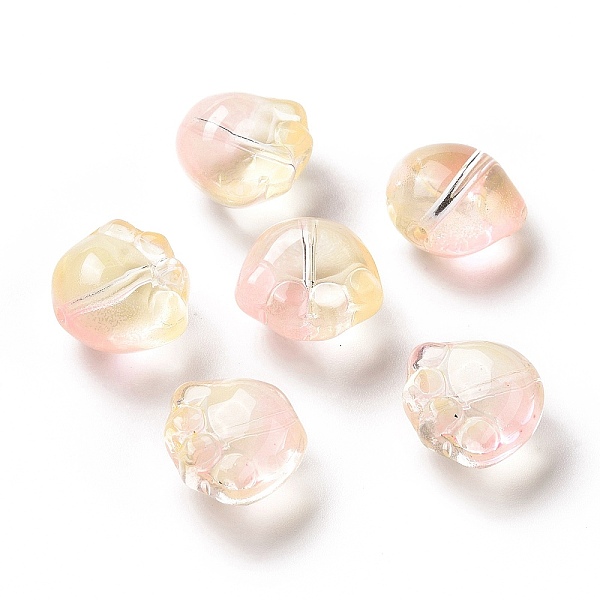 

PandaHall Transparent Spray Painted Glass Beads, Cat Paw Print, Pink, 11x12x8.5mm, Hole: 1.2mm Glass Cat Shape Pink