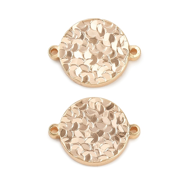 Brass Textured Connector Charms