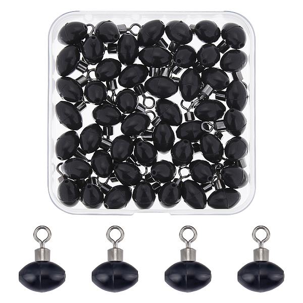 PandaHall SUPERFINDINGS 50Pcs Fishing Rolling Swivel Slider Bead 16x12mm Fish Pulley Line Connectors Fishing Tackle Line Connector Fishing...