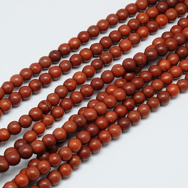 PandaHall 1 Strand Dyed Saddle Brown Round Synthetic Turquoise Beads Strands, 6mm, Hole: 1mm, about 67pcs/strand, 15.75 inch Synthetic...
