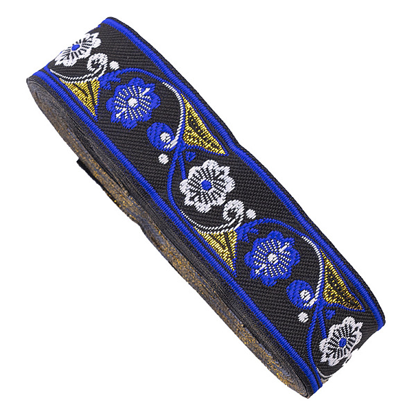 

PandaHall Ethnic Style Embroidery Flower Polyester Ribbon, Flat, Clothes Accessories, Blue, 1-1/4 inch(33mm), about 7.66 Yards(7m)/pc...