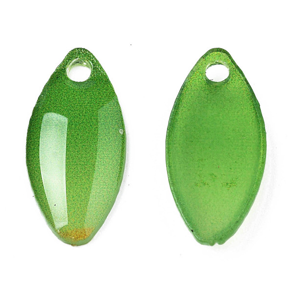 

PandaHall Plastic Pendants, Leaf, Green, 15.5x7.5x2mm, Hole: 1.6mm Plastic Leaf Green