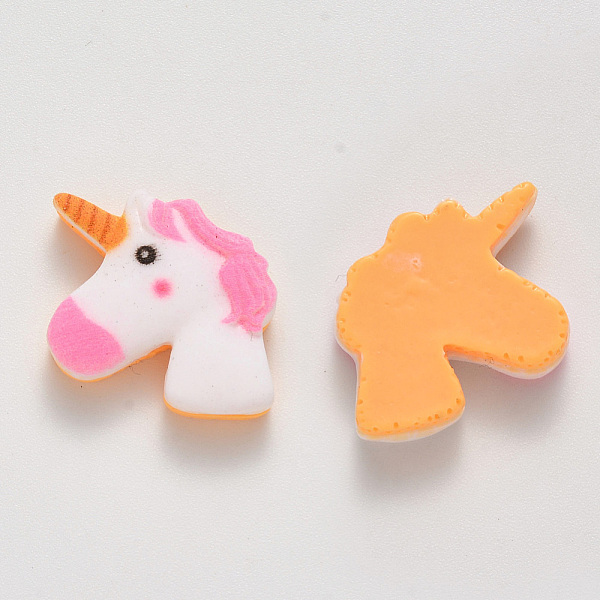 

PandaHall Resin Cabochons, Unicorn, Pearl Pink, 23x27.5x6mm Resin Unicorn Pink