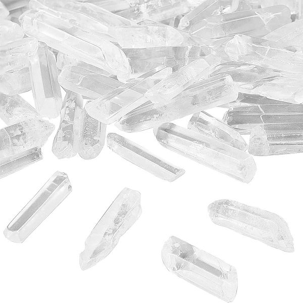 

PandaHall OLYCRAFT 35pcs Quartz Crystal Beads Natural Quartz Crystals Bulk Natural Polished Tumbled Clear Quartz Crystal Points Shards for...