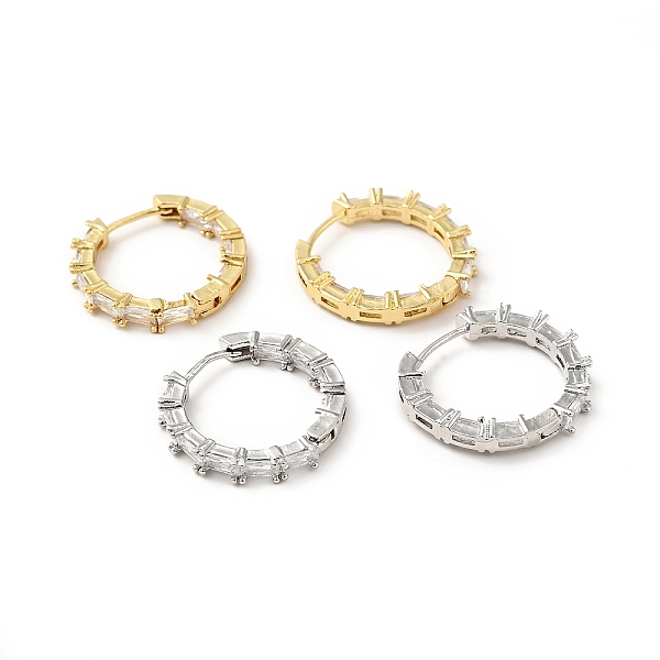 

PandaHall Clear Cubic Zirconia Hinged Hoop Earrings, Rack Plating Brass Jewelry for Women, Mixed Color, 20.5x19.5x3mm, Pin: 0.8mm Cubic...