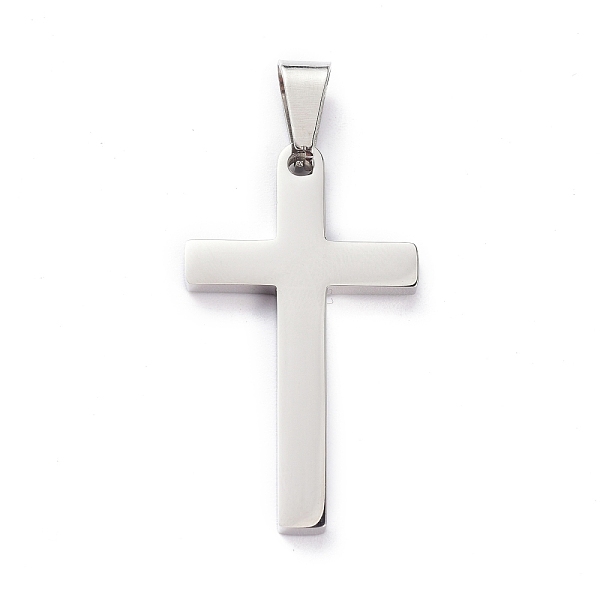 

PandaHall 304 Stainless Steel Pendants, Cross, Stainless Steel Color, 37x21x2.5mm, Hole: 8x4.5mm 303 Stainless Steel Cross