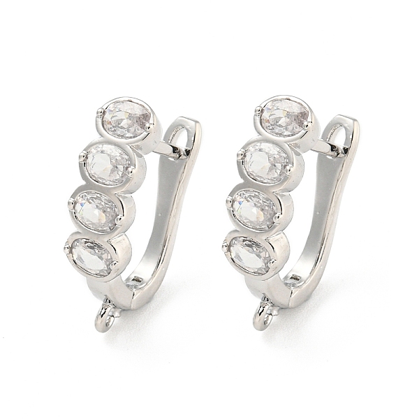 

PandaHall Rack Plating Brass Micro Pave Cubic Zirconia Hoop Earring Findings, Cadmium Free & Lead Free, Long-Lasting Plated, Platinum...