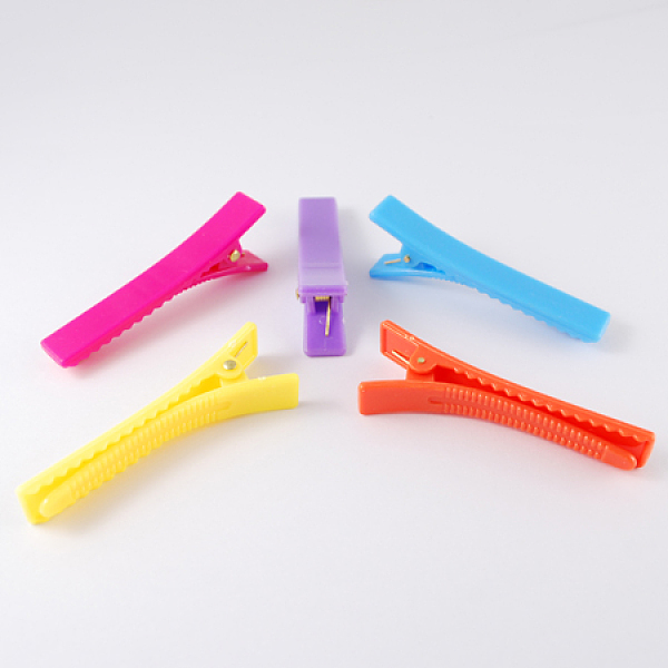 

PandaHall Plastic Alligator Hair Clip Findings, Mixed Color, 58.5x10mm Plastic Multicolor