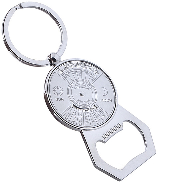 

PandaHall Zine Alloy Decompress Keychain, Flat Round, Silver, 9.3x3.6cm Alloy Flat Round Silver