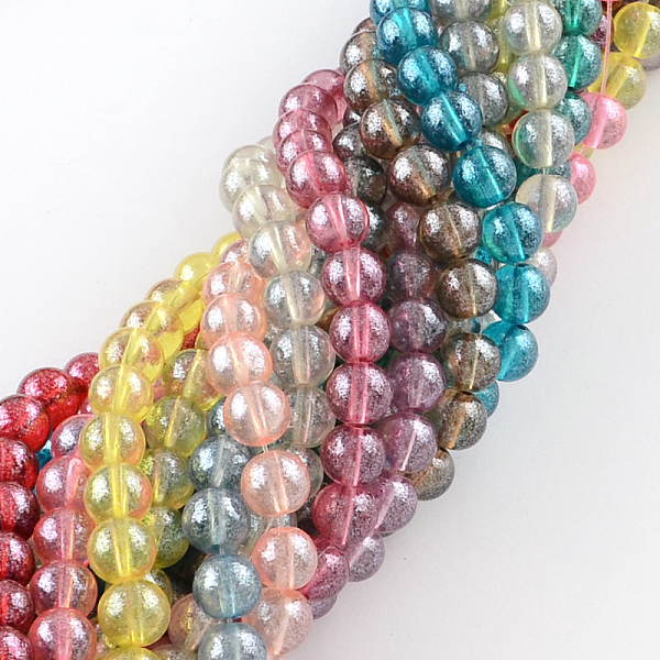

PandaHall Transparent Spray Painted Glass Bead Strands, Round, Mixed Color, 4mm, Hole: 1.1~1.3mm, about 205pcs/strand, 33.2 inch Glass Round..., Multicolor