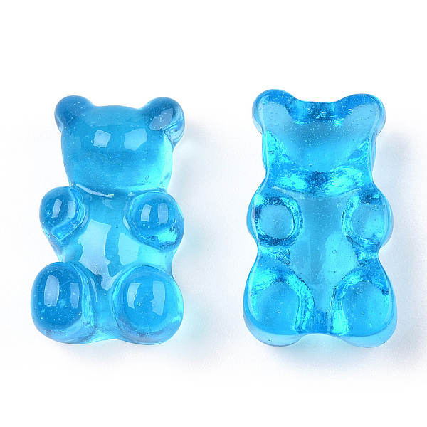 

PandaHall Resin Cabochons, Bear, Deep Sky Blue, 17.5x10.5x7.5mm Resin Bear Blue