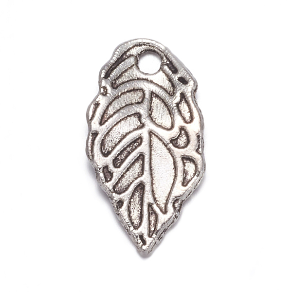 

PandaHall Tibetan Style Pendants, Leaf, Antique Silver, Cadmium Free & Lead Free, 16x8x2mm, Hole: 1mm Alloy Leaf