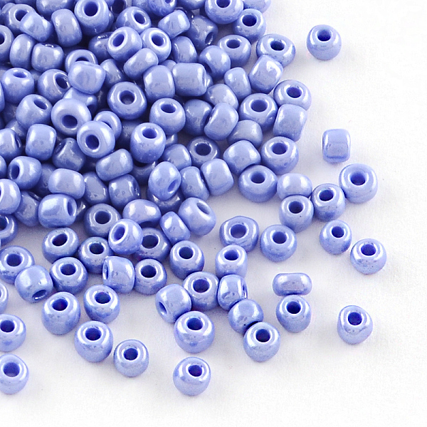 

PandaHall (Repacking Service Available) Glass Seed Beads, Opaque Colors Lustered, Round, Cornflower Blue, 12/0, 2mm, Hole: 1mm, about...