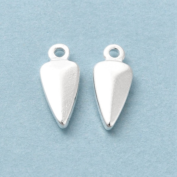 

PandaHall Brass Charms, Cadmium Free & Lead Free, Teardrop Charm, 925 Sterling Silver Plated, 10.5x4.5x2mm, Hole: 1mm Brass Teardrop