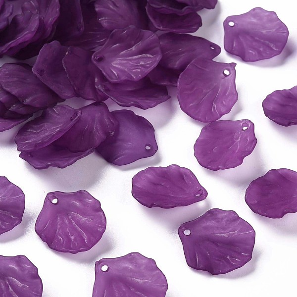 

PandaHall Transparent Frosted Acrylic Pendants, Petaline, Dark Orchid, 19.5x16.5x4mm, Hole: 1.5mm Acrylic Petaline