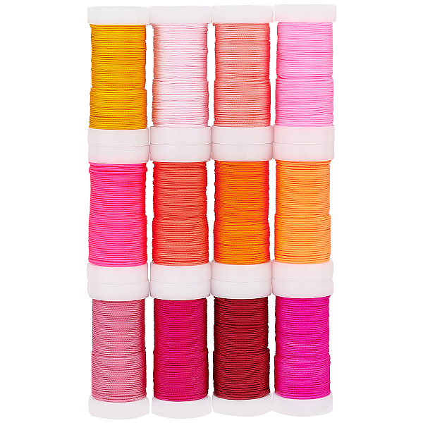 

PandaHall PH 252 Yards Nylon Beading String 0.8mm Bracelet String Chinese Knotting Cord Red Thread for Kumihimo Friendship Bracelet Jewelry..., Multicolor