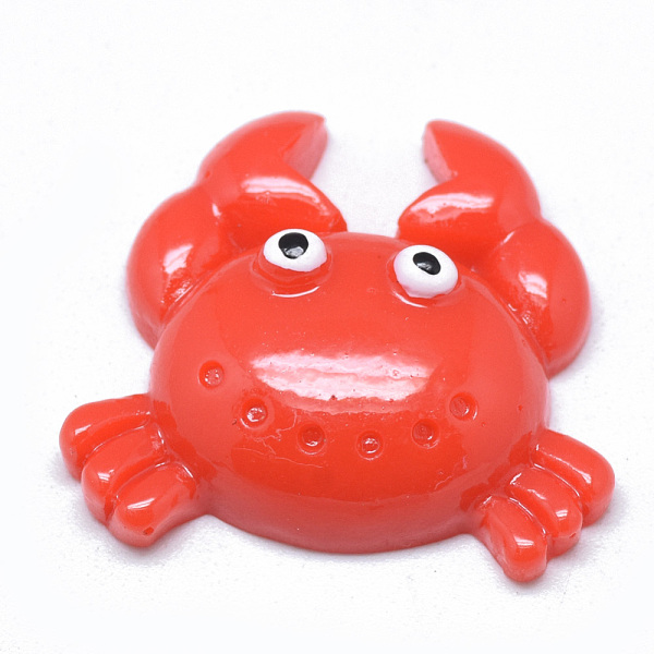 

PandaHall Resin Cabochons, Crab, Red, 24.5x27x8mm Resin Crab Red