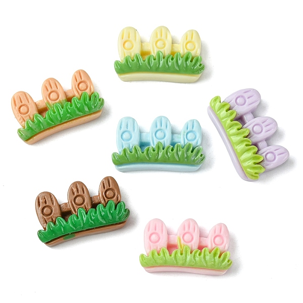 

PandaHall Opaque Resin Decoden Cabochons, Fence with Grass, Mixed Color, 11.5x11x5.5mm Resin Others Multicolor