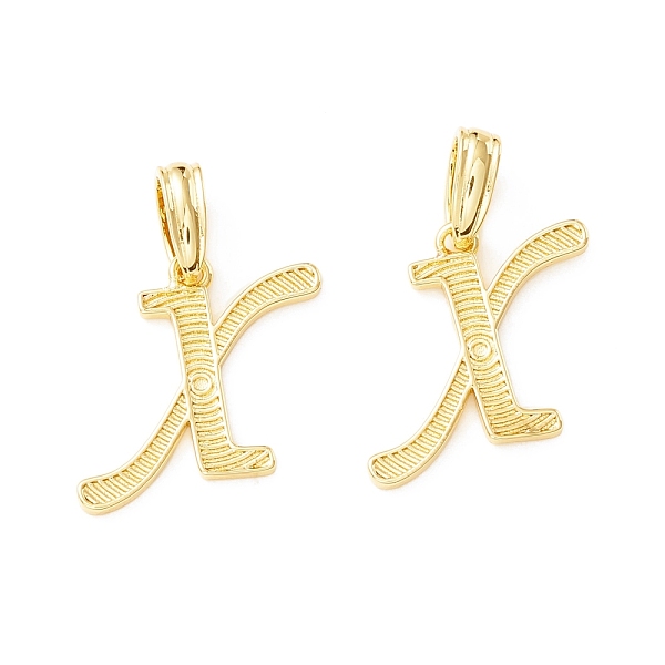 

PandaHall Rack Plating Eco-Friendly Brass Letter Pendants, Real 18K Gold Long-Lasting Plated, Cadmium Free & Lead Free, Letter.X...