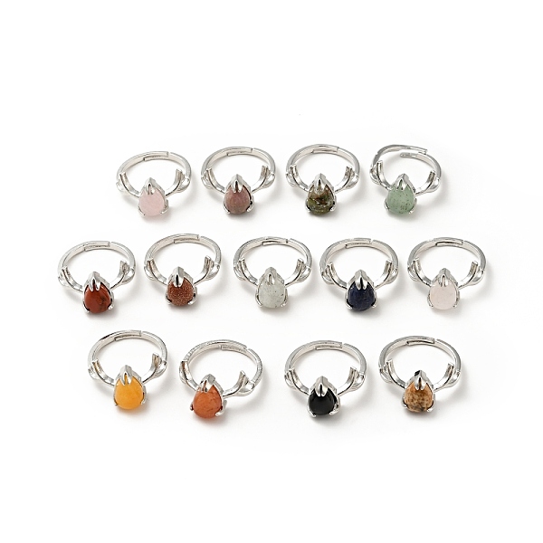 Gemstone Antler Adjustable Rings