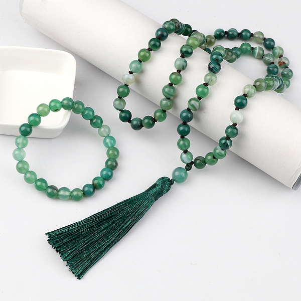 Natural Agate Round… - image