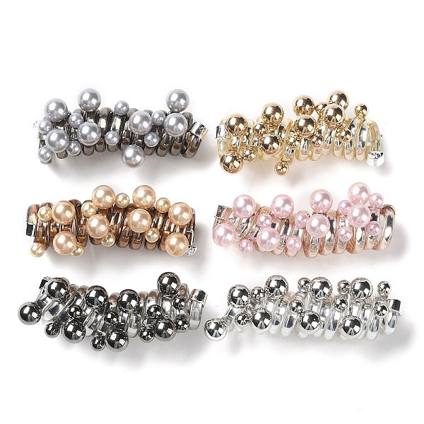 

PandaHall Alloy & Plastic Spiral Hair Tie for Women & Girl, Elastic Hair Rope Ponytail Holder Braid Accessories, Mixed Color, 67~70x35x27mm..., Multicolor