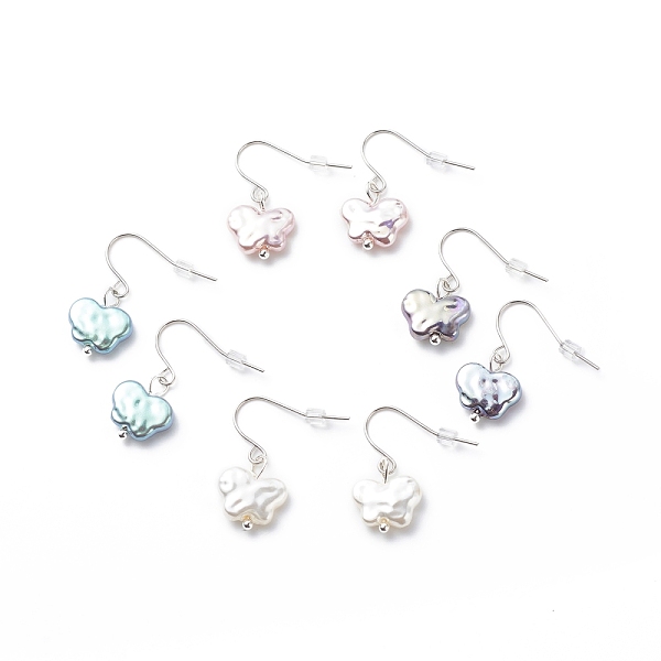 

PandaHall Plastic Pearl Butterfly Dangle Earrings, 304 Stainless Steel Jewelry for Women, Mixed Color, 27mm, Pin: 0.6mm Plastic Multicolor