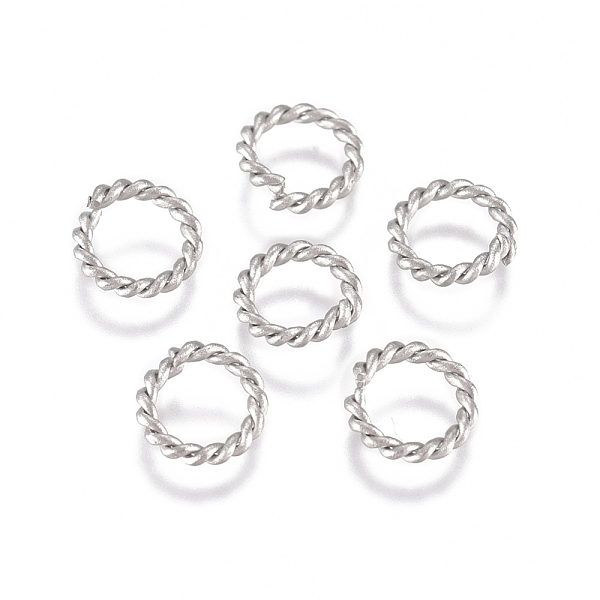 

PandaHall 304 Stainless Steel Twisted Jump Rings, Open Jump Rings, Round Ring, Stainless Steel Color, 18 Gauge, 7x1mm, Inner Diameter: 5mm...