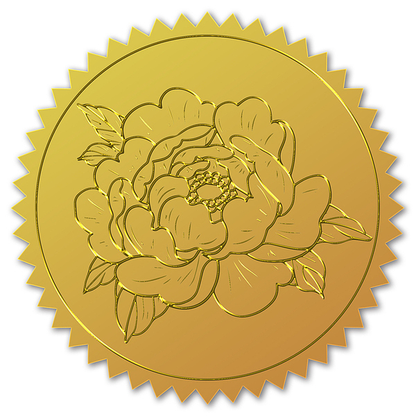 

PandaHall Self Adhesive Gold Foil Embossed Stickers, Medal Decoration Sticker, Floral Pattern, 5x5cm Metal Flower Gold
