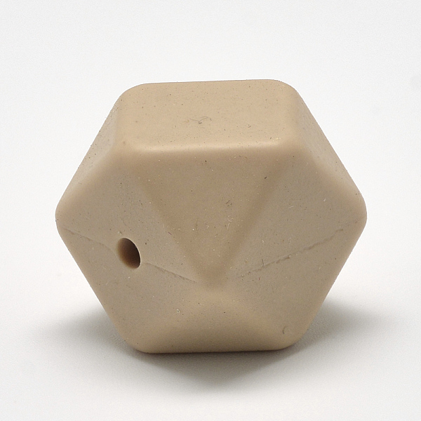 

PandaHall Food Grade Eco-Friendly Silicone Beads, Chewing Beads For Teethers, DIY Nursing Necklaces Making, Faceted Cube, BurlyWood..., Orange