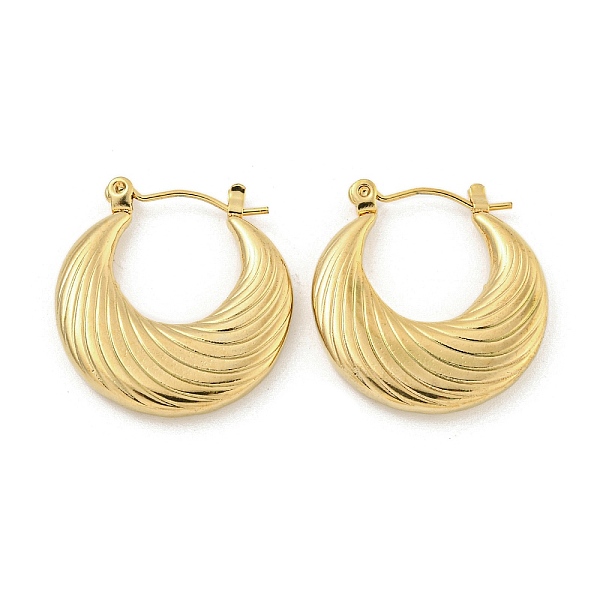 

PandaHall 304 Stainless Steel Earrings for Women, Round, Golden, 25x3.5mm 304 Stainless Steel Round