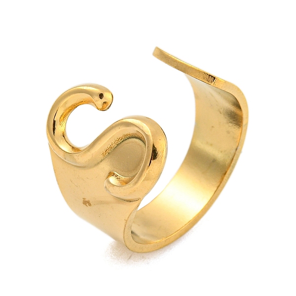 

PandaHall Vacuum Plating 201 Stainless Steel Cuff Rings, Letter S, Inner Diameter: 18mm 201 Stainless Steel Letter S