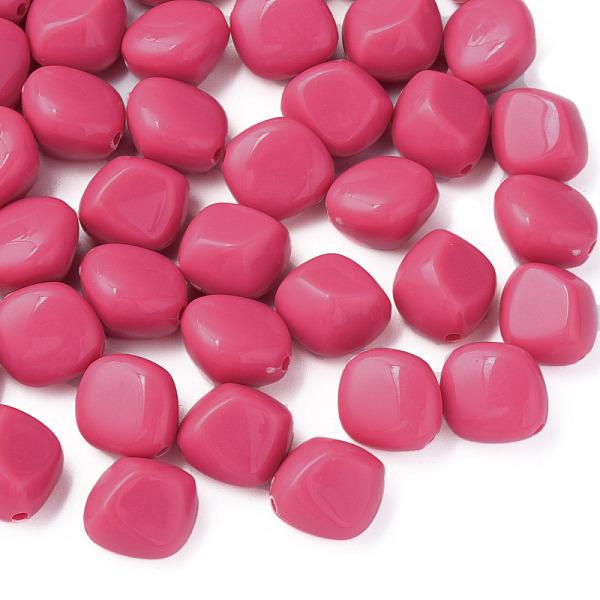 

PandaHall Opaque Acrylic Beads, Nuggets, Deep Pink, 15.5x14x11mm, Hole: 1.8mm, about 380pcs/500g Acrylic Nuggets