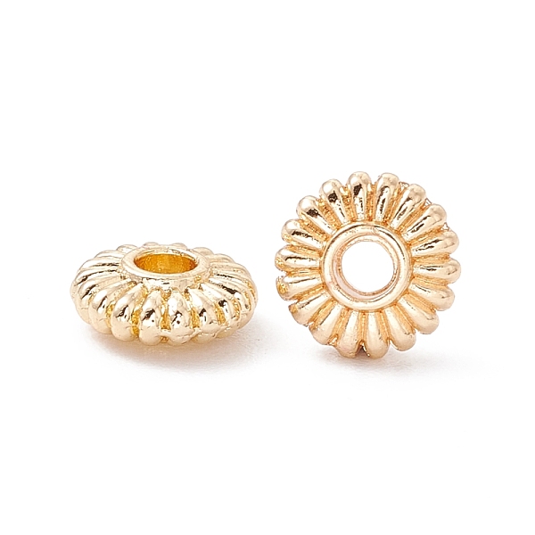 

PandaHall Rack Plating Alloy Bead, Long-Lasting Plated, Cadmium Free & Lead Free, Flower, Golden, 7x2.8mm, Hole: 2.3mm Alloy Flower