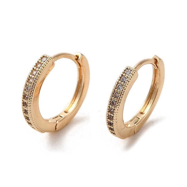 

PandaHall Brass Micro Pave Cubic Zirconia Hoop Earrings, Ring, Light Gold, 14x2mm Cubic Zirconia Ring