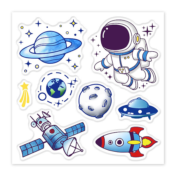 

PandaHall PVC Sakura Stamp, for DIY Scrapbooking, Planet, 100x100mm Plastic Planet