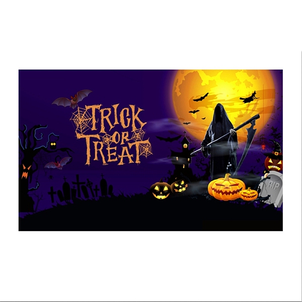 

PandaHall Polyester Halloween Banner Background Cloth, Halloween Photography Backdrops Party Decorations, Rectangle with Witch Pattern...