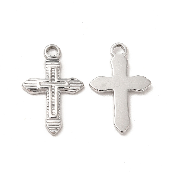 

PandaHall 304 Stainless Steel Pendants, Cross Charm, Stainless Steel Color, 20.5x13.5x2mm, Hole: 1.8mm 304 Stainless Steel Cross