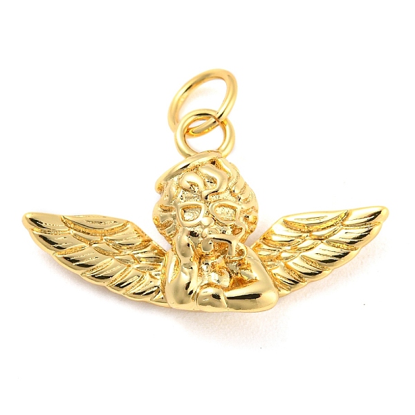 

PandaHall Brass Pendants, with Jump Ring, Cupid Charm, Golden, 12.5x21.5x5mm, Hole: 3mm Brass Angel & Fairy