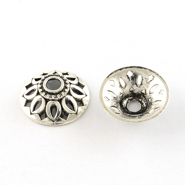 

PandaHall Apetalous Tibetan Style Alloy Bead Caps, Cadmium Free & Lead Free, Antique Silver, 14x5mm, Hole: 2.5mm, about 1660pcs/1000g Alloy